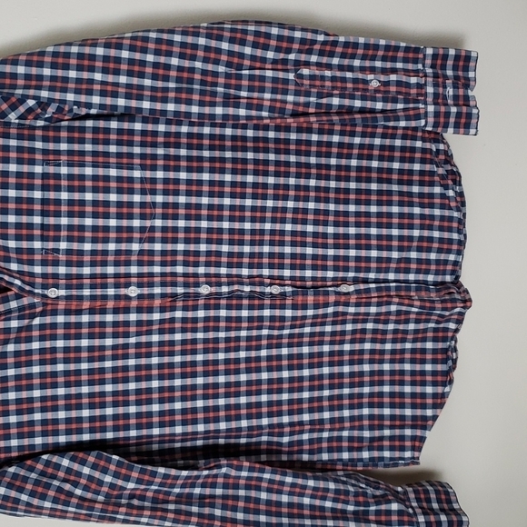 J crew factory plaid button down shirt, collar, slim fit, flex, Men size medium - Picture 3 of 6